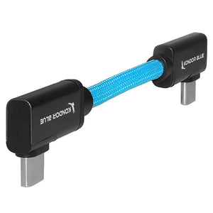 Kondor Blue 4" USB-C 3.2 Dual Right Angle Cable