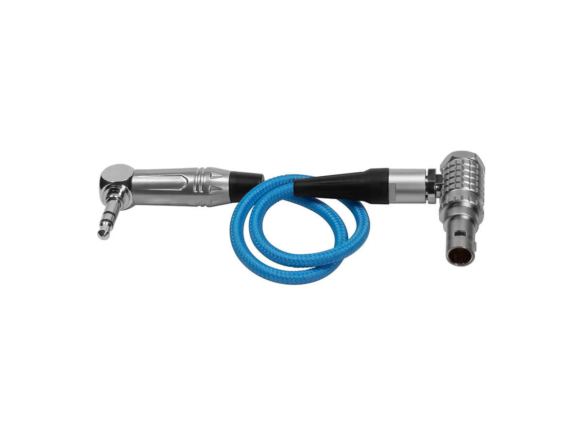 Kondor Blue 10" LEMO 5 Pin to 3.5MM Right Angle Timecode Cable for ARRI ALEXA