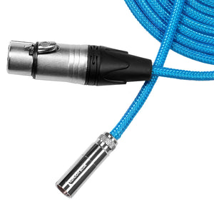 Kondor Blue Mini XLR Male to XLR Female Cable - 10ft