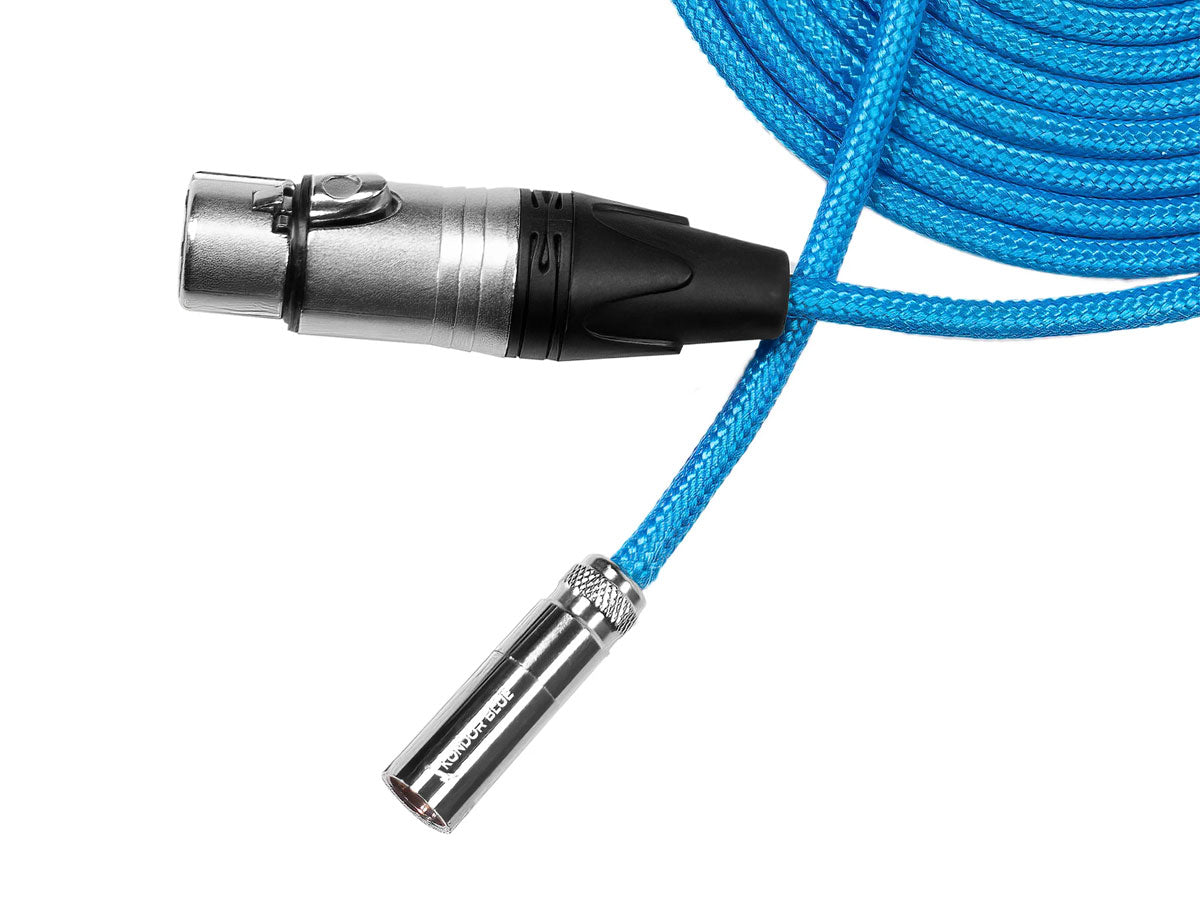 Kondor Blue Mini XLR Male to XLR Female Cable - 10ft