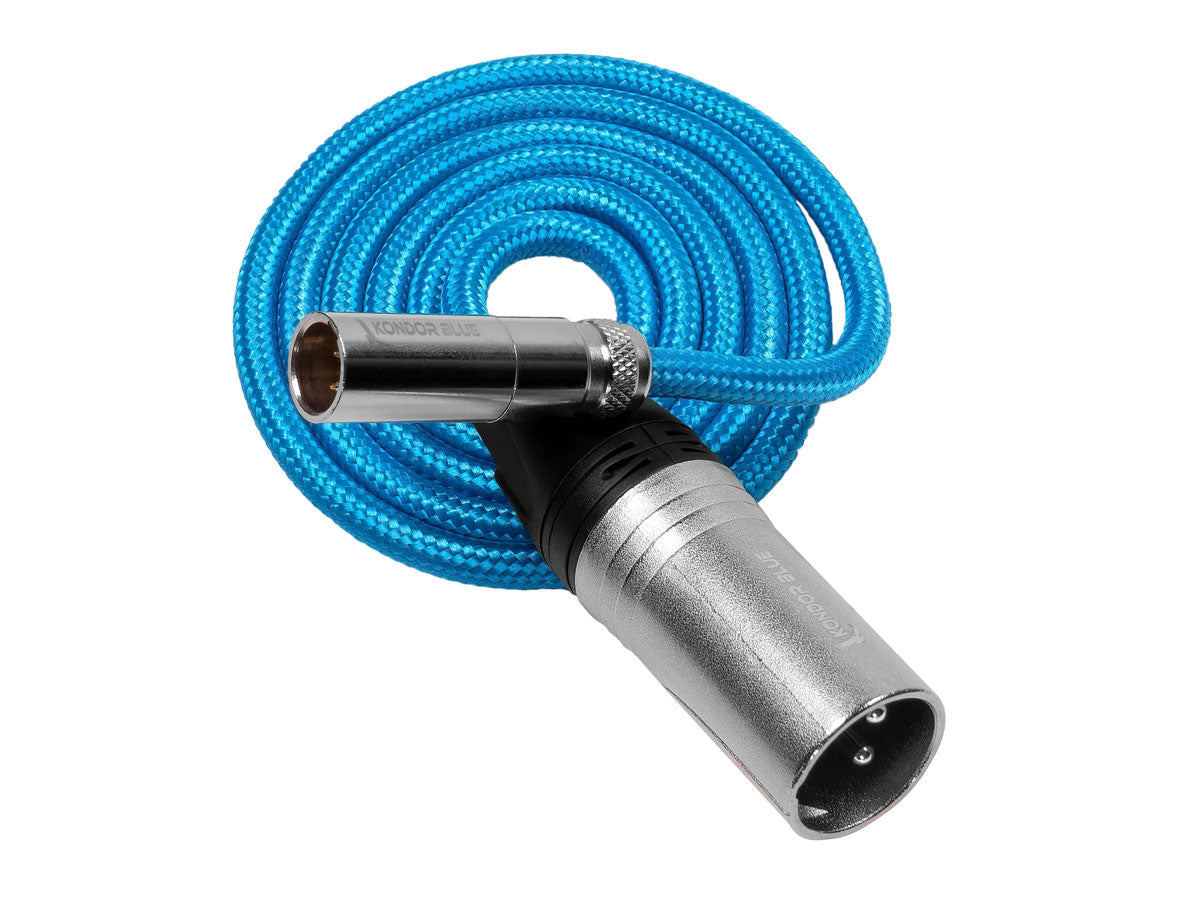Kondor Blue Mini XLR Male to XLR Female Cable - 10ft