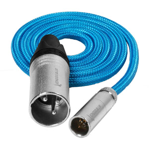 Kondor Blue Mini XLR Male to XLR Female Cable - 10ft
