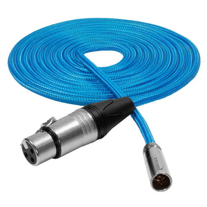 Kondor Blue Mini XLR Male to XLR Female Cable - 10ft