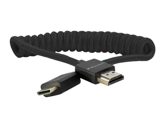 Kondor Blue Coiled Mini HDMI to Full HDMI (12-24") - Black