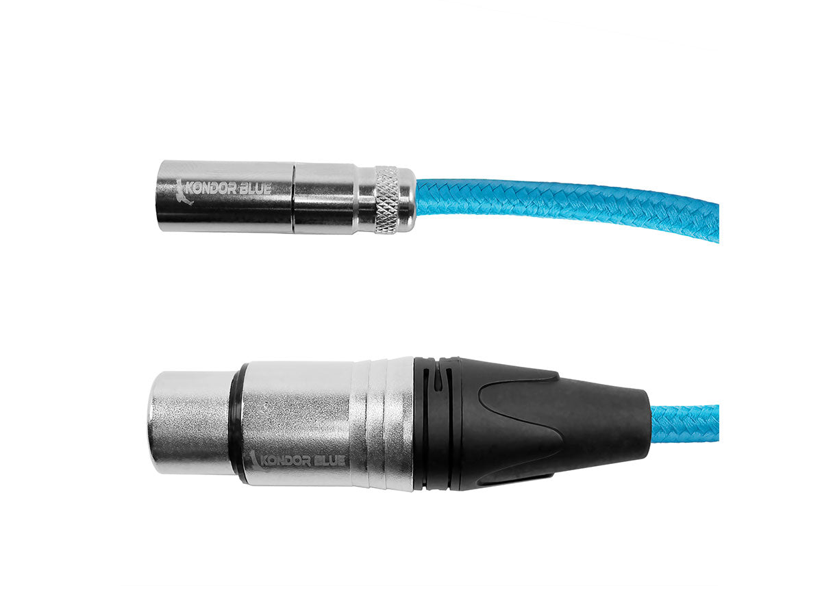 Kondor Blue Mini XLR Male to XLR Female Audio Cable - Blue