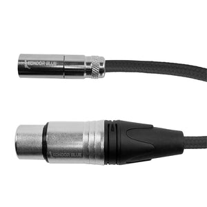 Kondor Blue Mini XLR Male to XLR Female Audio Cable - Black