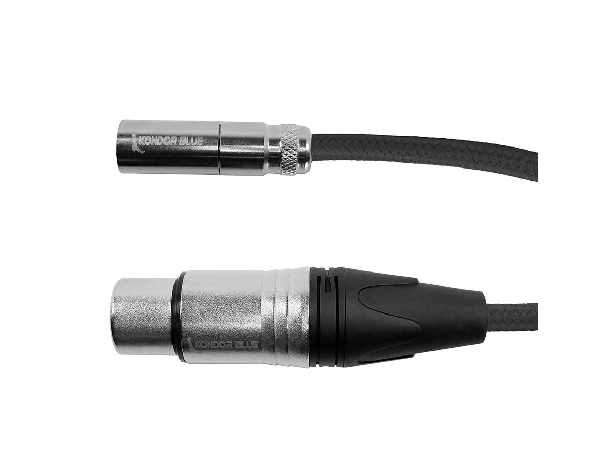 Kondor Blue Mini XLR Male to XLR Female Audio Cable - Black