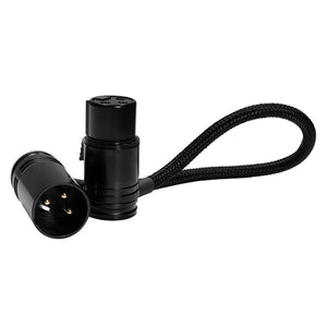 Kondor Blue 8" Straight Low Profile Right Angle XLR Cable