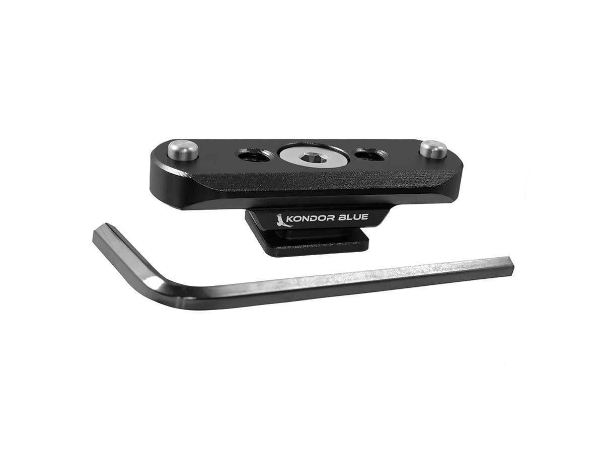 Kondor Blue NATO Rail to Hot Shoe Adapter - Raven Black