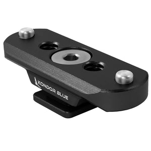 Kondor Blue NATO Rail to Hot Shoe Adapter - Raven Black