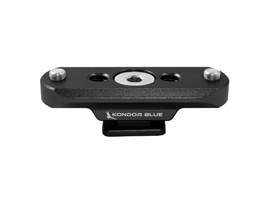 Kondor Blue NATO Rail to Hot Shoe Adapter - Raven Black