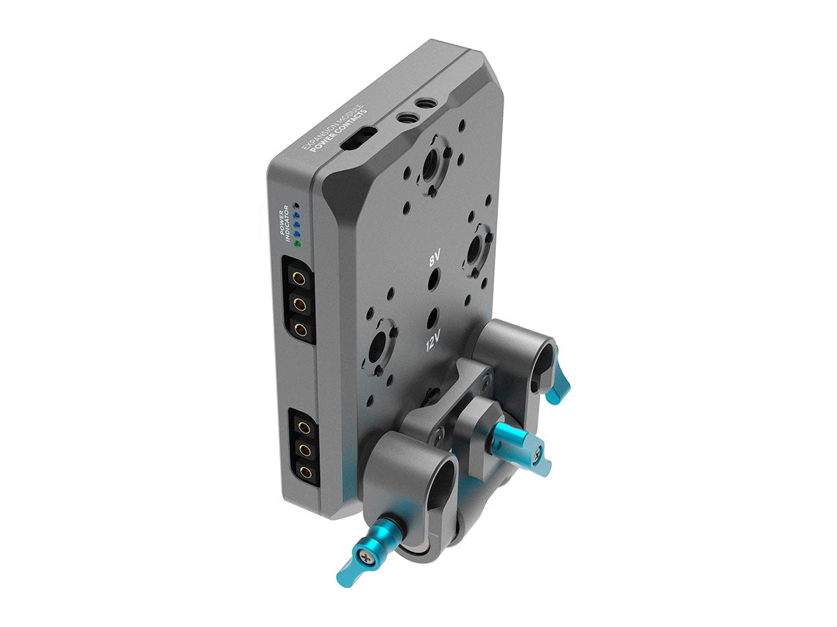 Kondor Blue Gold Mount Pro Battery Plate with Swiveling Rod Block - Space Grey