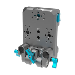 Kondor Blue Gold Mount Pro Battery Plate with Swiveling Rod Block - Space Grey