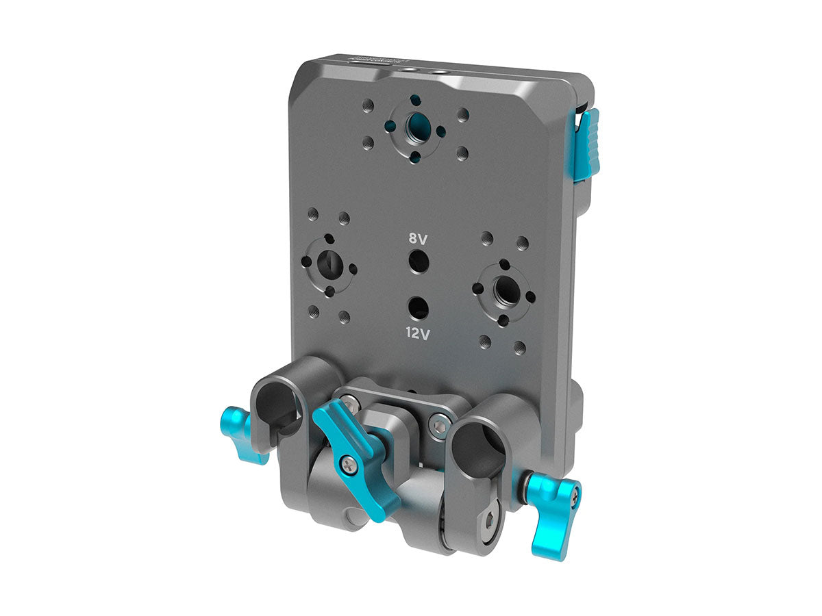 Kondor Blue Gold Mount Pro Battery Plate with Swiveling Rod Block - Space Grey