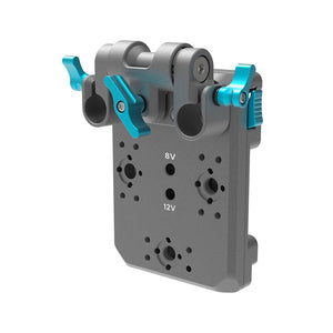 Kondor Blue Gold Mount Pro Battery Plate with Swiveling Rod Block - Space Grey