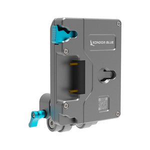 Kondor Blue Gold Mount Pro Battery Plate with Swiveling Rod Block - Space Grey