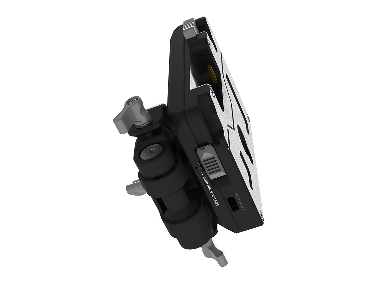 Kondor Blue Gold Mount Pro Battery Plate with Swiveling Rod Block - Raven Black