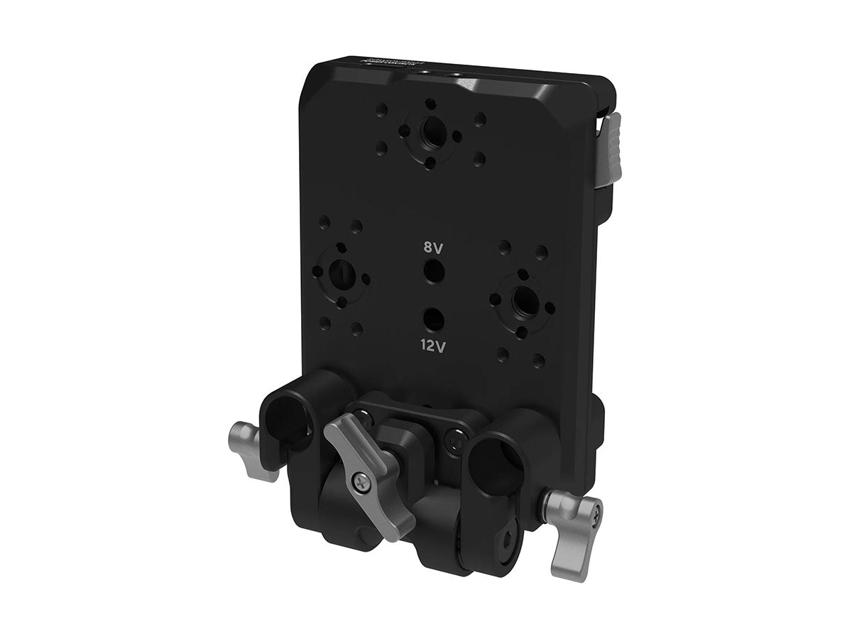Kondor Blue Gold Mount Pro Battery Plate with Swiveling Rod Block - Raven Black