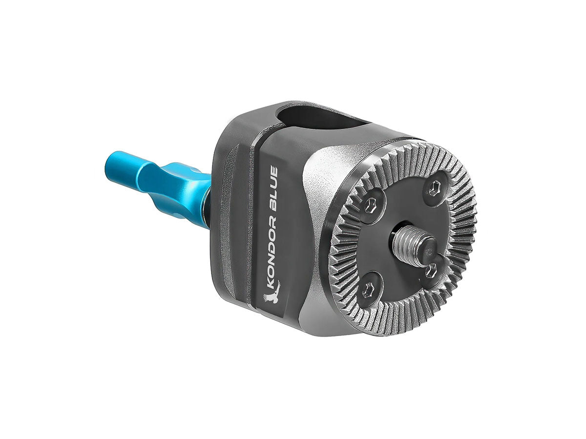 Kondor Blue Rosette To Perpendicular 15mm Rod Clamp - Space Grey
