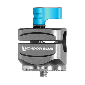 Kondor Blue Rosette To Perpendicular 15mm Rod Clamp - Space Grey