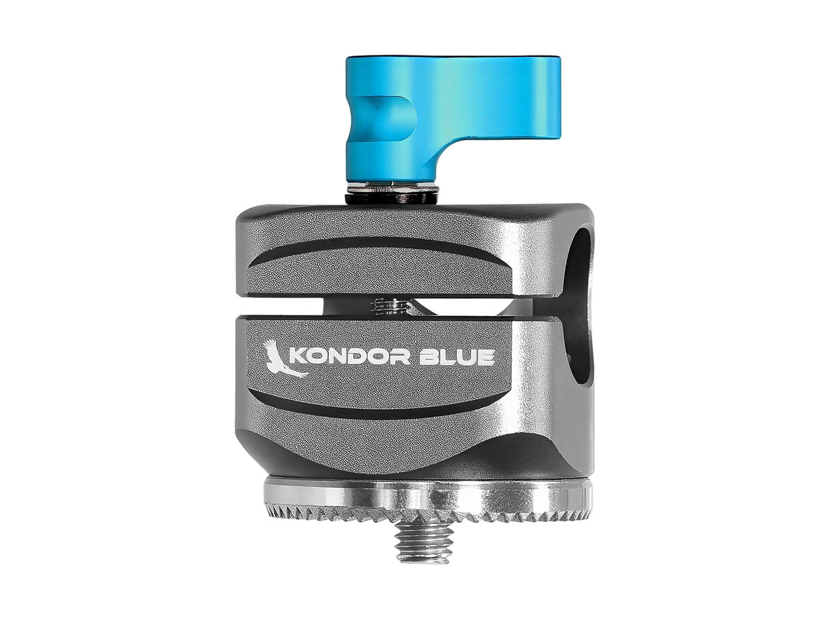 Kondor Blue Rosette To Perpendicular 15mm Rod Clamp - Space Grey