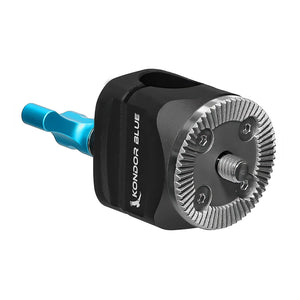 Kondor Blue Rosette To Perpendicular 15mm Rod Clamp - Raven Black