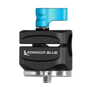 Kondor Blue Rosette To Perpendicular 15mm Rod Clamp - Raven Black