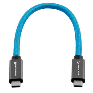 Kondor Blue USB C to USB C High Speed Cable for SSD Recording - (8.5")