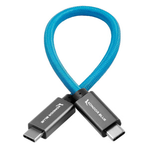 Kondor Blue USB C to USB C High Speed Cable for SSD Recording - (8.5")