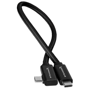 Kondor Blue USB 3.1 Gen 2 Type-C to USB Type-C Right Angle Cable - Black