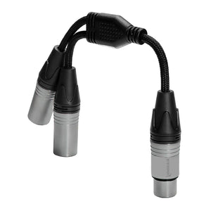 Kondor Blue Dual Male XLR To Female XLR Audio Y Splitter Cable