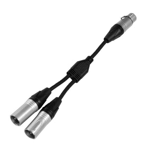 Kondor Blue Dual Male XLR To Female XLR Audio Y Splitter Cable