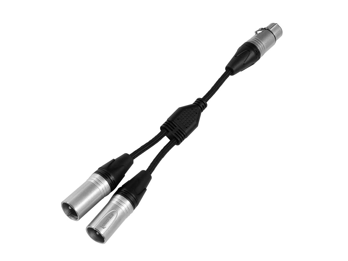 Kondor Blue Dual Male XLR To Female XLR Audio Y Splitter Cable