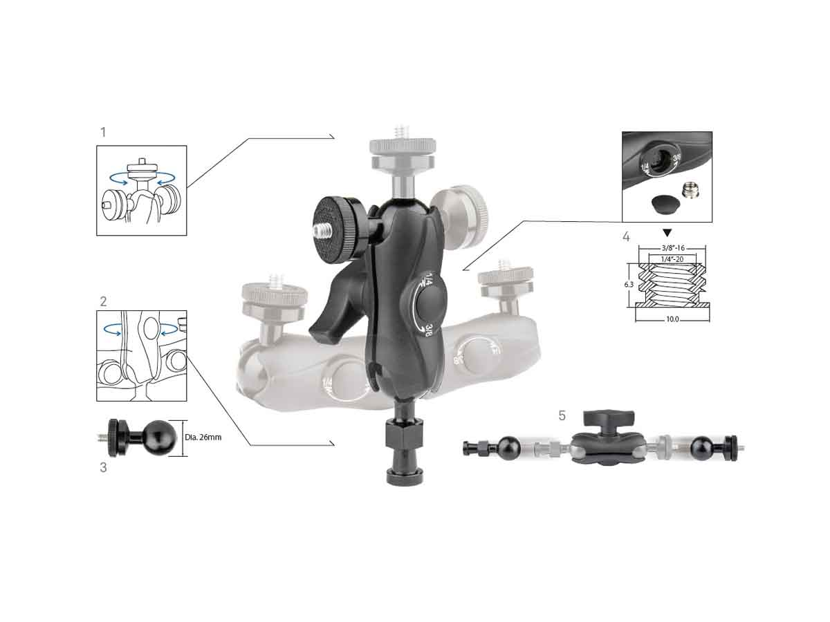 Kupo Ball Head W/ 1/4" Screw