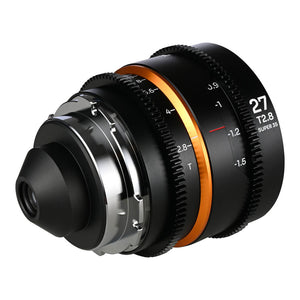 Laowa Nanomorph 27mm T2.8 1.5X S35 Lens (Amber) - PL/EF Mount