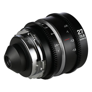 Laowa Nanomorph 27mm T2.8 1.5X S35 Lens (Silver) - PL/EF  Mount