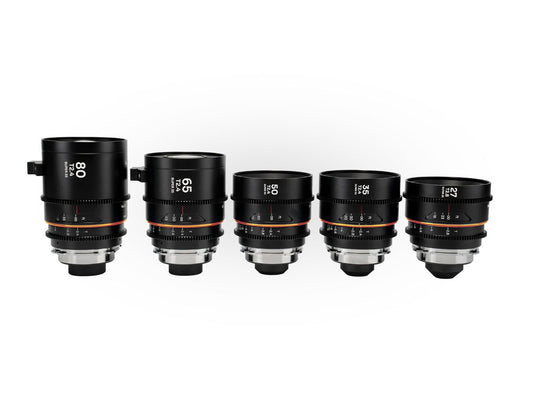 Laowa Nanomorph 5 Lens Kit - 27/35/50/65/80mm (Amber) - PL/EF Mount