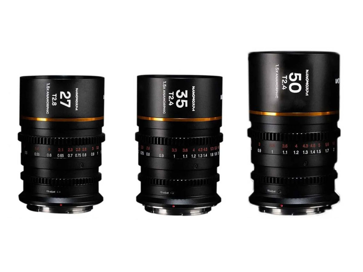 Laowa Nanomorph 3 Lens Kit - 27/35/50mm (Amber) - L Mount