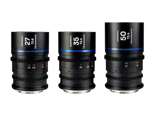 Laowa Nanomorph 3 Lens Kit - 27/35/50mm (Blue) - Fuji X Mount