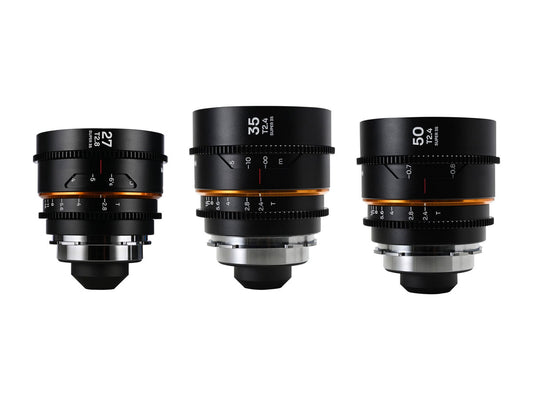 Laowa Nanomorph 3 Lens Kit - 27/35/50mm (Amber) - PL/EF Mount