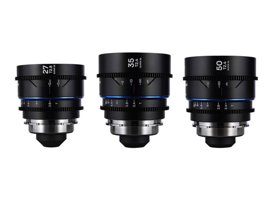 Laowa Nanomorph 3 Lens Kit - 27/35/50mm (Blue) - PL/EF Mount