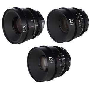 Laowa Nanomorph 3 Lens Kit - 27/35/50mm (Silver) - PL/EF Mount