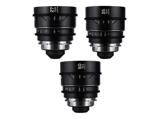 Laowa Nanomorph 3 Lens Kit - 27/35/50mm (Silver) - PL/EF Mount