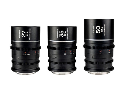 Laowa Nanomorph 3 Lens Kit - 27/35/50mm (Silver) - Canon RF Mount