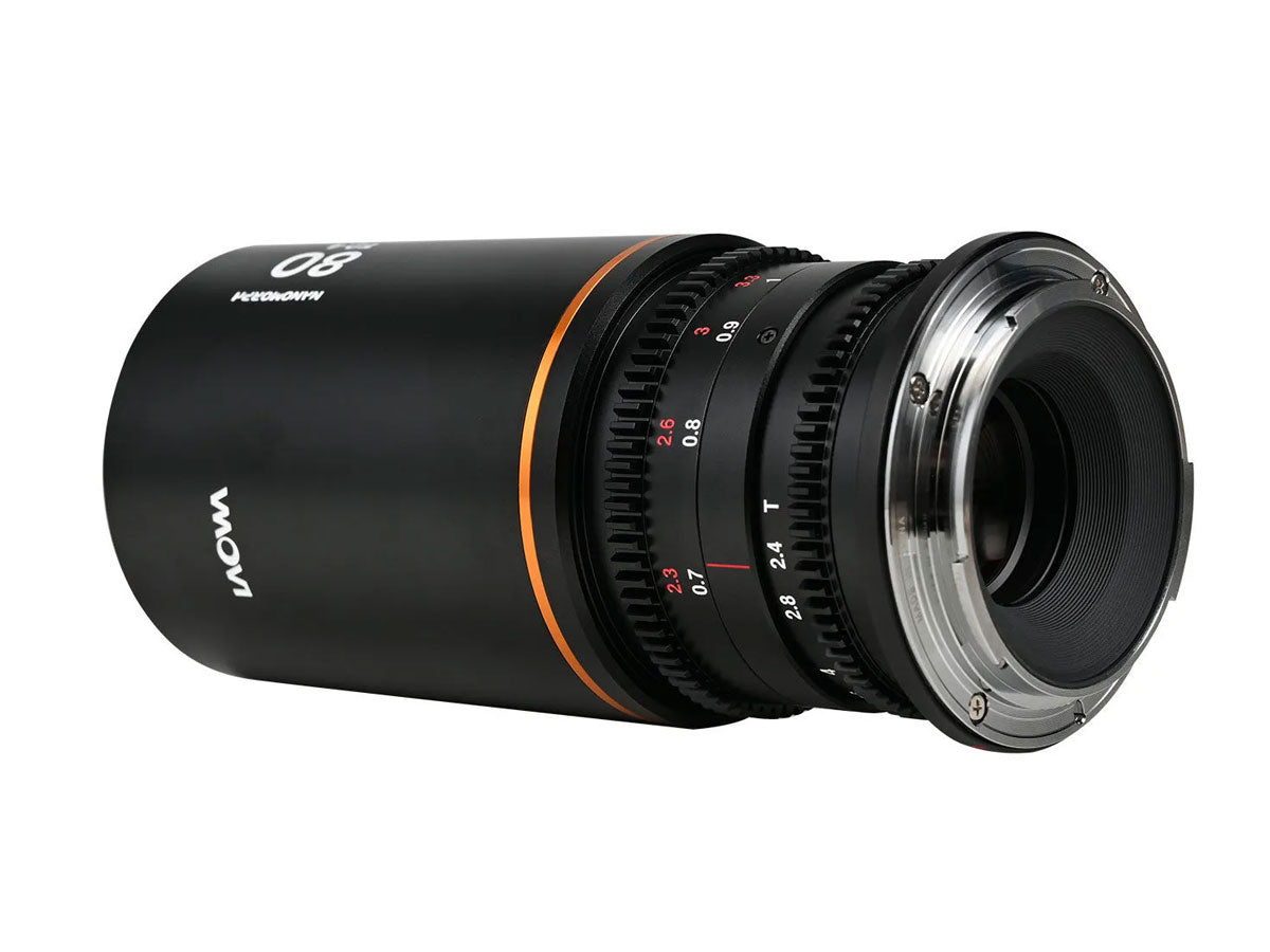 Laowa Nanomorph 80mm T2.4 1.5X S35 - RF Mount (Amber)
