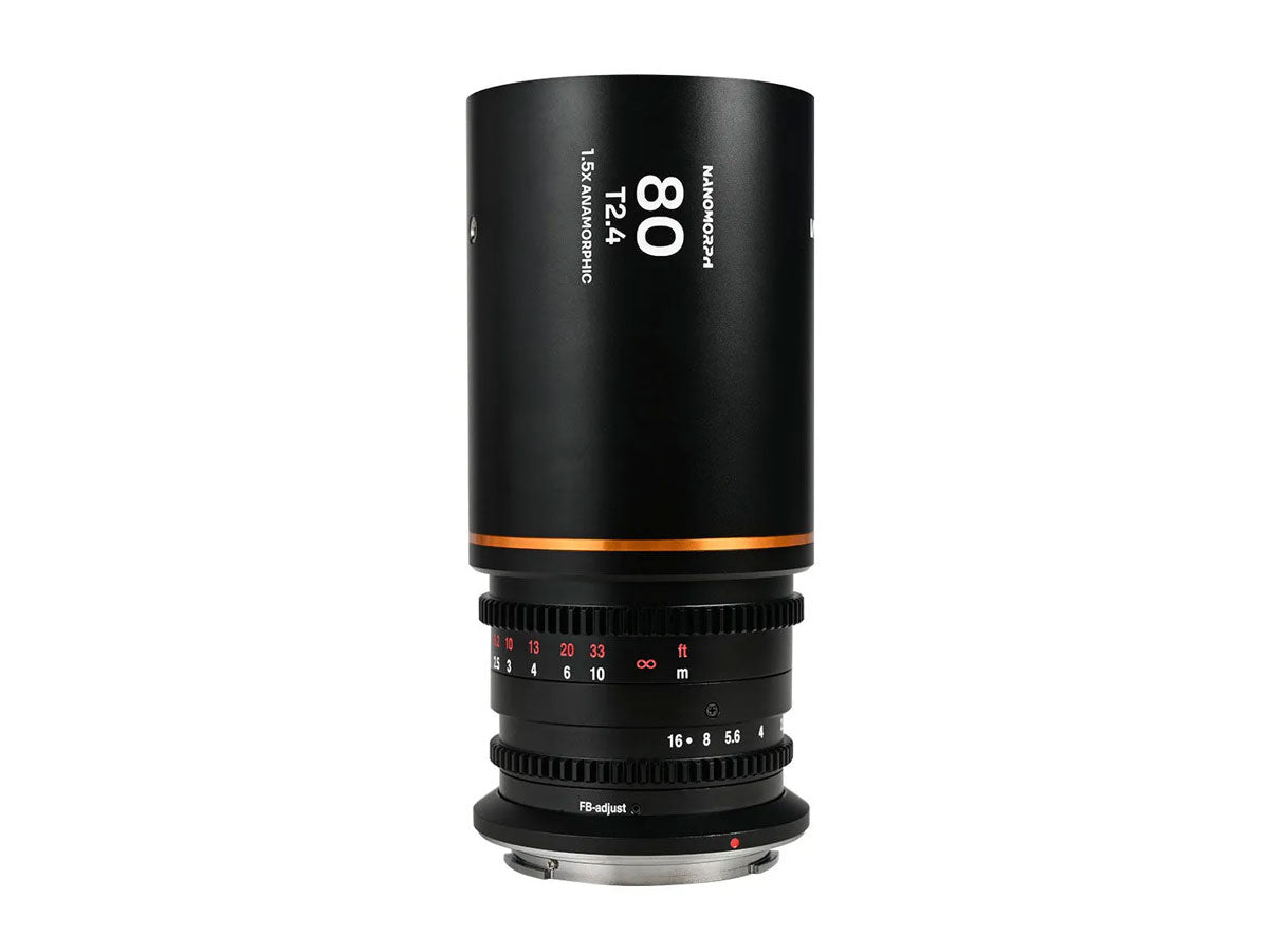 Laowa Nanomorph 80mm T2.4 1.5X S35 - RF Mount (Amber)