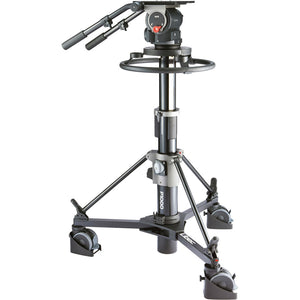 Libec QD-30PD Pedestal System with QH3 Head, P1000 Pedestal Column & DL-15B Dolly