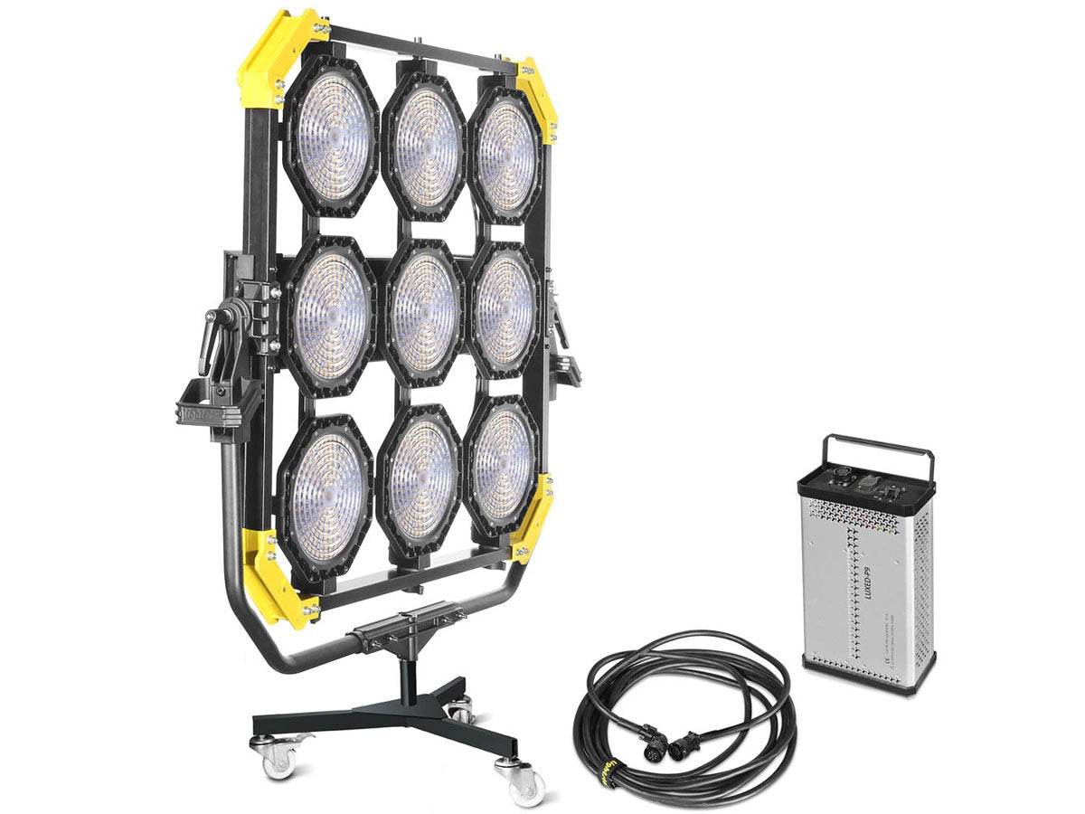 Lightstar LUXED-P9 Full Colour LED Spotlight/Spacelight (1440W) w/ Lumen Radio - In Flight Case
