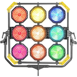 Lightstar LUXED-P9 Full Colour LED Spotlight/Spacelight (1440W) w/ Lumen Radio - In Flight Case