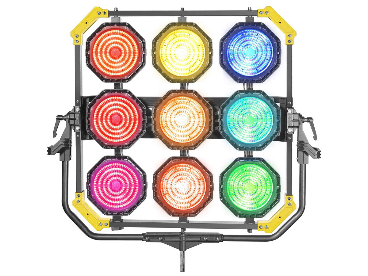 Lightstar LUXED-P9 Full Colour LED Spotlight/Spacelight (1440W) w/ Lumen Radio - In Flight Case
